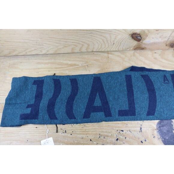 New Alviero Martini 1a Classe Scarf Sciarpa Logo Teal Blue Italy - Picture 4 of 8